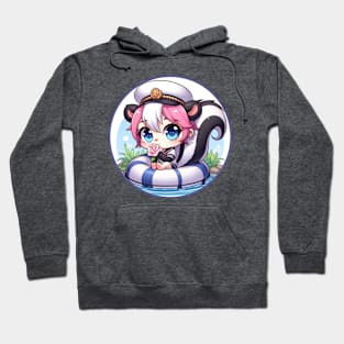 Cute Skunk Sailor Girl Hoodie